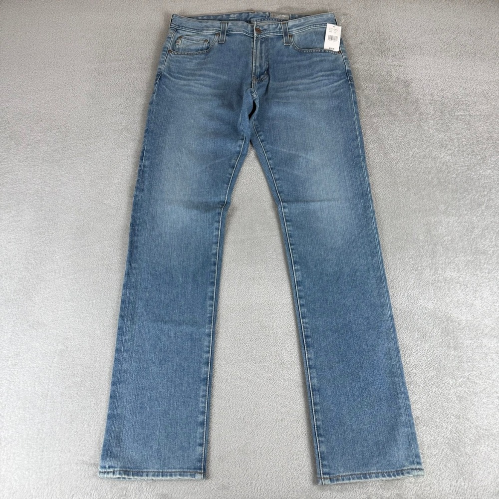 Adriano Goldschmied Tellis Modern Slim Jeans Mens 32x34 Bandolier Blue $215 NWT